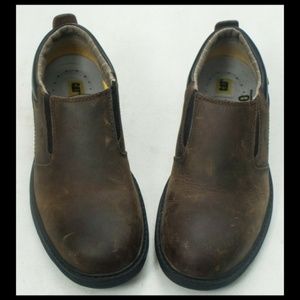 CAT CATERPILLAR Brown Leather Steel Toe ERGO
